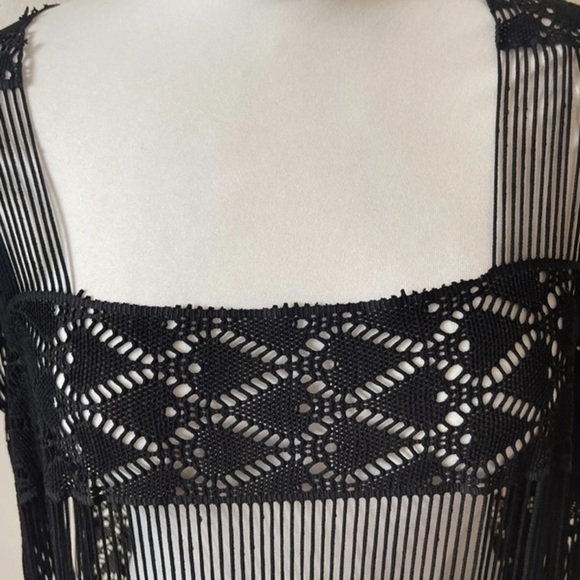 Vintage Black crotchet beach wear size 10 Hello Bikini cover up - Picture 6 of 10